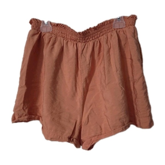 American Eagle Smocked Nylon Shorts, Peach, Medium - Picture 4 of 4